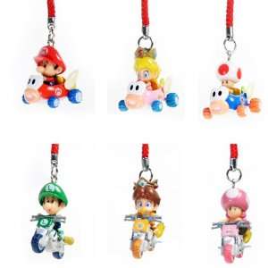  Mario Kart Wii Baby Mario Kart Keychains (Set of 6) Toys 