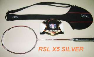 RSL Diamond X5 SILVER badminton racquet racket + string  