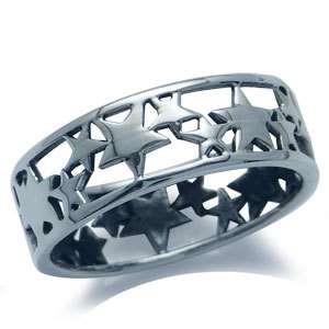 Eternity STAR 925 Sterling Silver Band Ring  