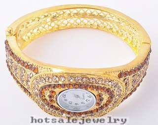 wholesale 5pcs crystal rhinestone watch cuff bracelet bangle Br377