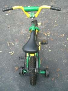 JOHN DEERE CHILDS BICYCLE REMOVABLE TRAINING WHEELS  