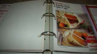 Vintage Campbells Soup 3 Ring Binder Cookbook  