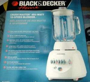 BLACK & DECKER CRUSH MASTER 10 SPEED BLENDER NIB WHITE 50875518803 
