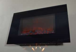 GV Tempered Glass Panel Electric Fireplace Heater 1500W Heater 