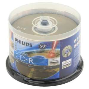 50 Pack Philips LightScribe 52X CD R Branded Blank CDR  