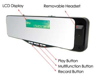 RearView Mirror, Bluetooth Car Kit with Caller ID & DSP  