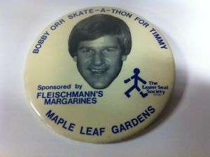 Vintage Bobby Orr charity event pin @ Maple Leaf Garden  