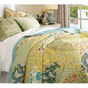  Pottery Barn Organic Scalloped Patchwork Quilt Twin 