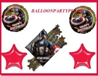 CAPTAIN AMERICA BIRTHDAY PARTY mylar balloon decoration supplies 