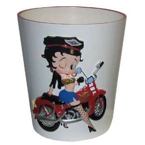 Betty Boop Wastebasket   Motorcycle Biker