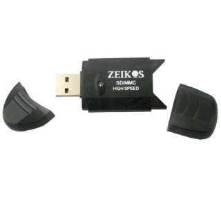 Zeikos ZE SDR 5 High Speed SD Memory Card Reader 2.0 with USB Cord