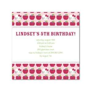  Birthday Party Invitations   Hello Kitty Apple Berries By 