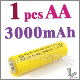 AA 3000mAh Ni MH rechargeable battery cell /RC yellow  