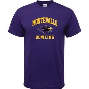  Montevallo Falcons Purple Bowling Arch T Shirt