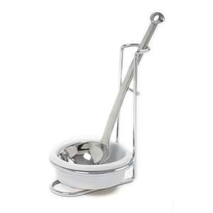 Norpro 7494 Upright Ceramic & Stainless Steel Spoon Rest  