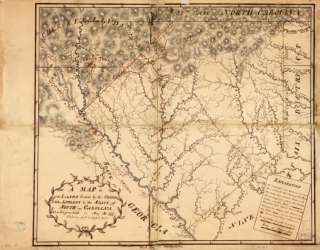 1777 Map the lands ceded by the Cherokee Indians to SC  