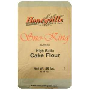 Bleached Sno King Cake Flour   Bulk 50 Pound Bag  Grocery 