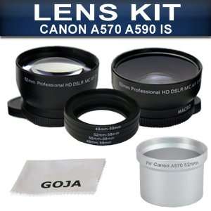 Essential Lens Kit for CANON POWERSHOT A570 IS, A590 IS, Includes: 2 