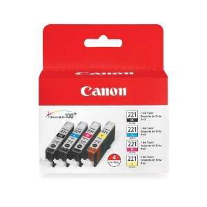  Canon CLI 221 4 Color Value Pack (Black/Cyan/Magenta 