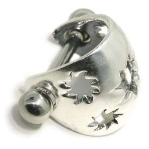   Sterling Silver SUN BURST Ear Cuff   Cartilage Helix Piercing Jewelry