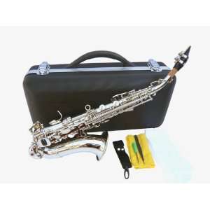  New Silver Curved Soprano Saxophone Sax w/case Approved 