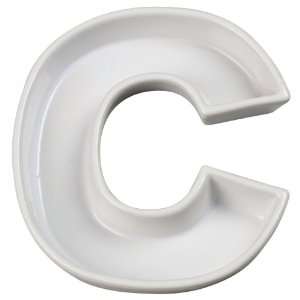 Ivy Lane Designs Ceramic Love Letter Dish, Letter C, White:  