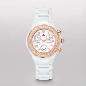  MICHELE Tahitian White Ceramic Diamond Rose Gold: Watches