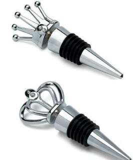 King and queen crown wine stoppers set is a great couples gift that 
