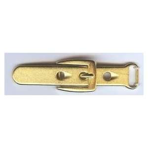 Belt and Buckle Cloak Clasp/Buckle in Matte Gold finish. Size 3 X .75 