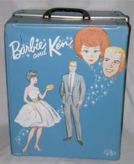 VTG 1963 BARBIE & KEN Doll Case & Clothing/Accessories  
