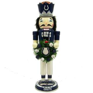   COLTS OFFICIAL PEYTON MANNING 14 TALL CHRISTMAS WREATH NUTCRACKER