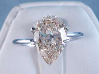 58 CT PEAR SHAPE DIAMOND SOLITAIRE ENGAGEMENT RING  