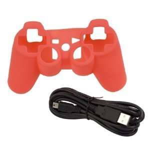   Wireless Controller Glove   Red + USB 2.0 Cable Pack Video Games