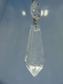49 2 Chandelier Crystals Faceted Glass Drop Light Pull  