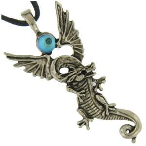   Plate Pewter Dragon Necklaces & Pendants Austrian Crystal Jewelry