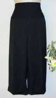 DUO MATERNITY Black Dress Capri Pants Cuffed Size XL  