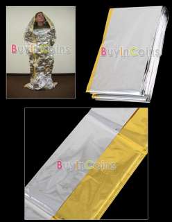 83X51 Emergency Rescue Space Foil Thermal Blanket Gold  