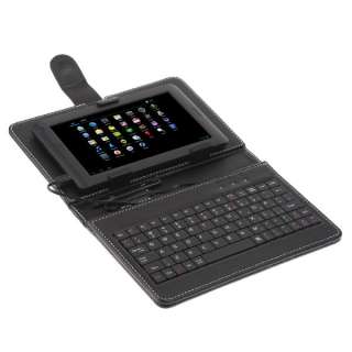   USB Keyboard & Leather Case Pouch Cover for 7 Tablet MID ePad aPad PC