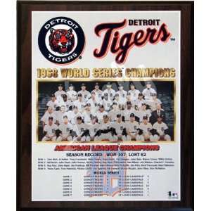  1968 Detroit Tigers World Series Champions Team 13x16 