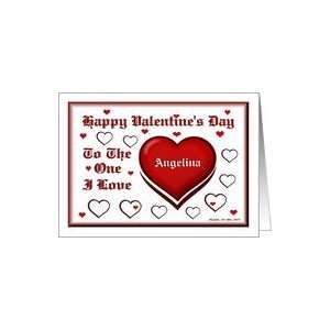  Happy Valentines Day / Angelina / Red Hearts Card: Health 