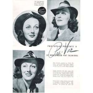  1937 Hat Fashions with Ann Dvorak and Fall Fashions with 