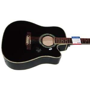 Ashlee Simpson Autographed Signed 12 String Guitar & Proof PSA