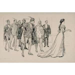  1901 Charles Dana Gibson Girl Ball Juliet Costume Print 