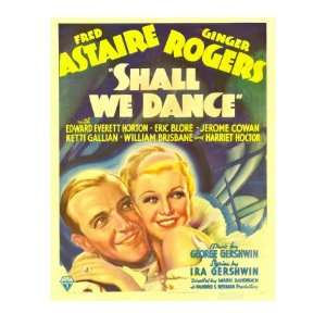 Shall We Dance?, Fred Astaire, Ginger Rogers on Window Card, 1937 