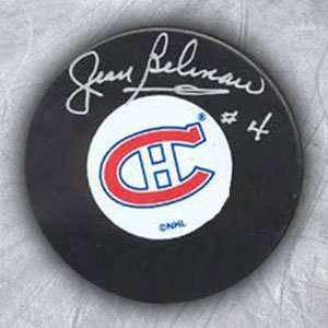 JEAN BELIVEAU Montreal Canadiens SIGNED Hockey PUCK