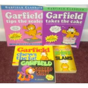  Set of 5   GARFIELD   Books ~ JIM DAVIS 