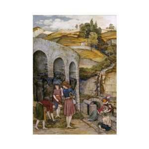  Charcoal Thieves by John Roddam Spencer Stanhope. Size 11 