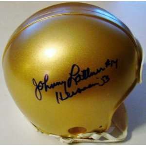 Johnny Lattner SIGNED Notre Dame Mini Helmet JSA 124457   Autographed 
