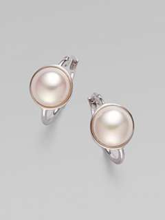 Majorica   10MM Mabe Pearl Earrings/Sterling Silver