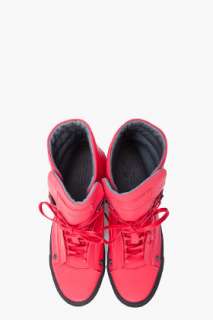 Raf Simons Red High Top Sneakers for men  
